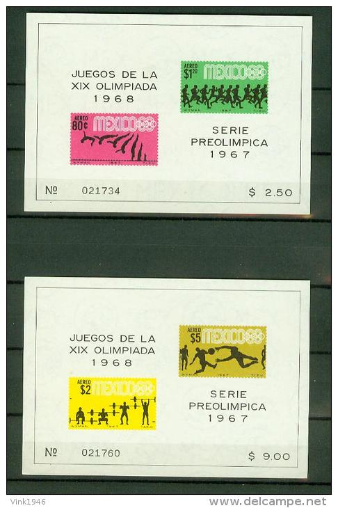 Mexico 1967,4 Blocks,set,olympyc Games,olympische Spelen,MNH/Postfris, (E2287) - Zomer 1968: Mexico-City