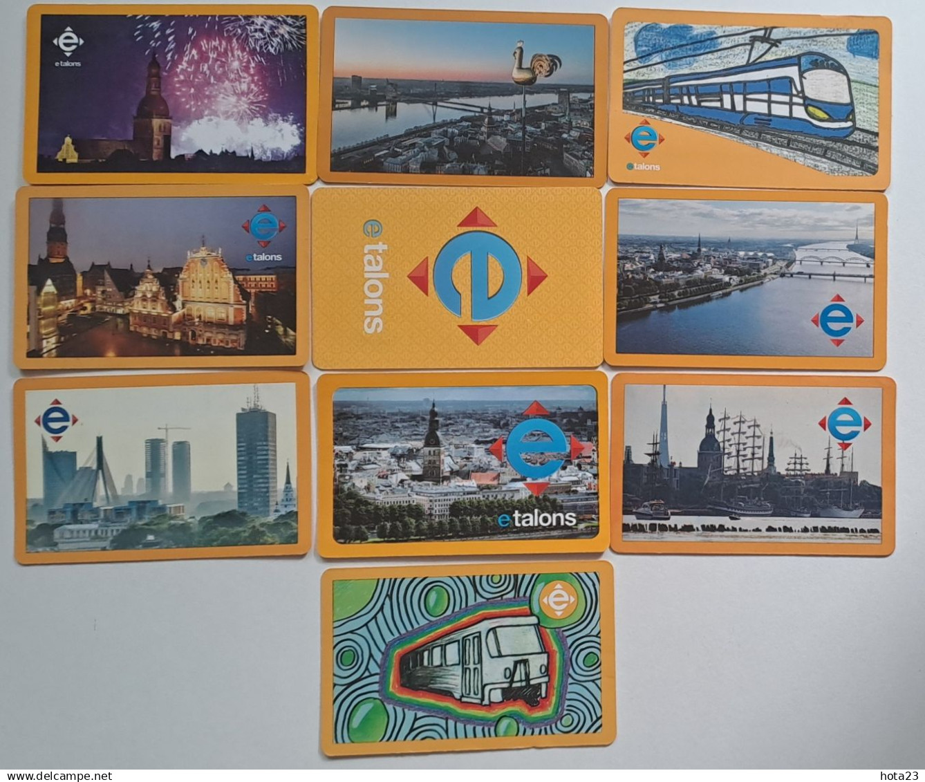 BIG  LOT 14 DIFFERENT  Riga Latvia Public Transport Ticket  ETalons  Elektron Ticket  Train,bus , Trolybuss - Europa