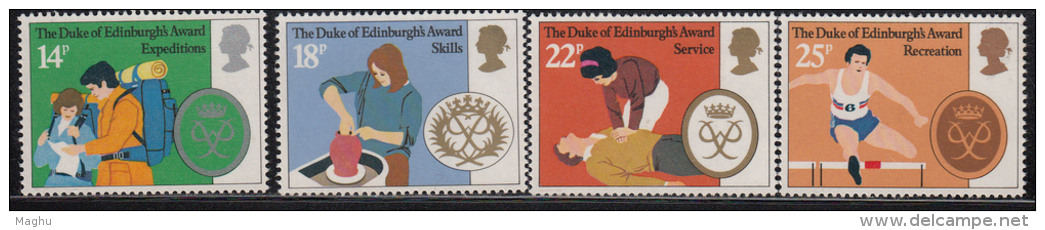First Aid, Life Saving Service, Health,  Pottery, Expedition, Sport Athletcs, Hurdle, Duke Award, MNH 1981 Great Britain - First Aid