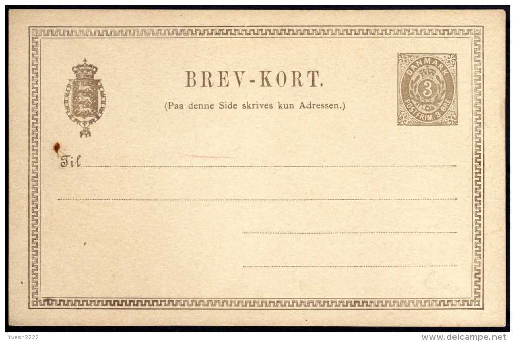 Danemark Vers 1890. Entier Postal Avec Annonces. Commerce D´instruments De Musique, Orgues & Harmoniums. Cognac, Textile - Musique