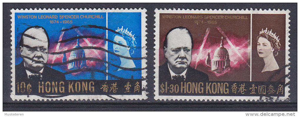 Hong Kong 1966 Mi. 218, 220    10 C & 1.30 $ Winston Spencer Churchill - Usati