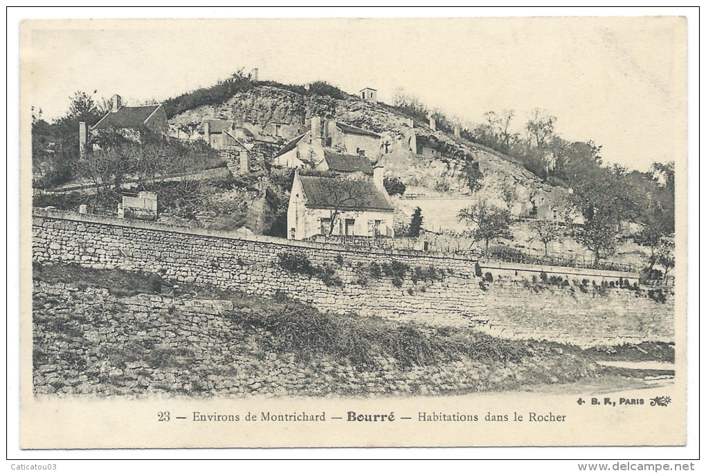 BOURRÉ (Loir Et Cher) Environs De Montrichard - Habitations Dans Le Rocher (Troglodytes) - N°23 - Montrichard