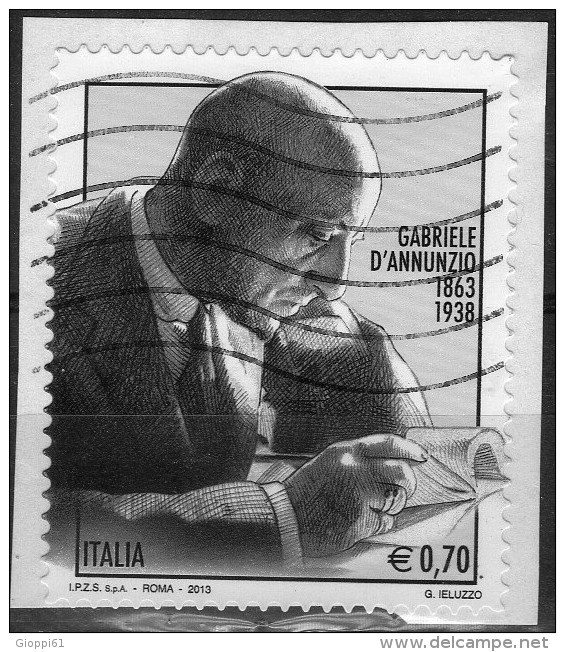 2013 Gabriele D'Annunzio Adesivo Su Frammento - 2011-20: Usados