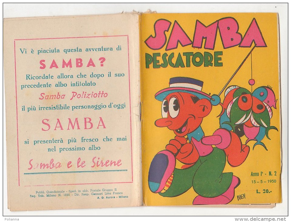 PFN/49 Albo SAMBA PESCATORE N.2 Edizioni Gennari 1950/FUMETTI BIZEN - Comics 1930-50