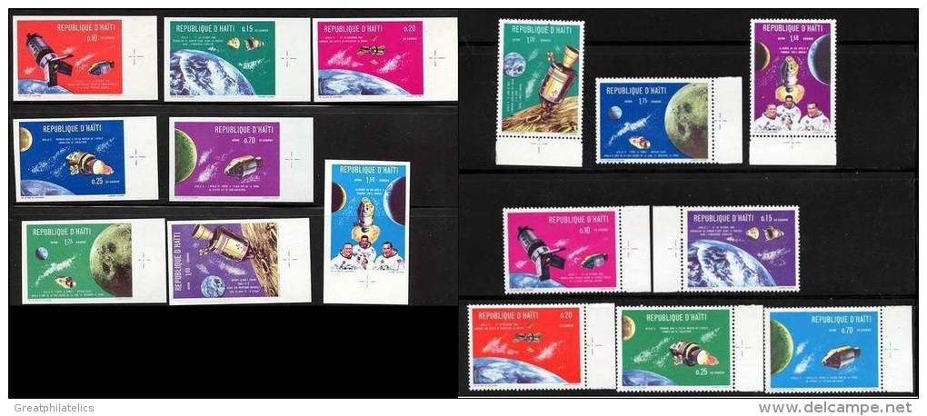 HAITI = SPACE APOLLO PROJECT Perf. + Imperf. MNH (DEB03) - Collections