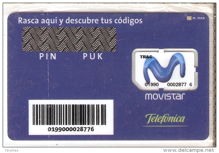 GSMT-116 TARJETA GSM-SIM DE MOVISTAR   TRAC (MUY RARA)   (NUEVA-MINT) - Telefonica