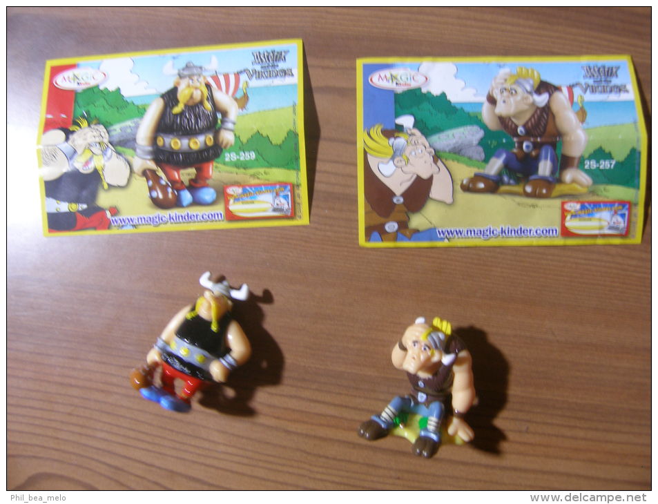 ASTERIX ET LES VIKINGS - FIGURINE KINDER 2005 - SERIE EUROPEENNE - OLAF & SONAF + LES 2 BPZ - Astérix