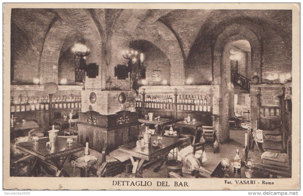 B74882 Dettaglio Del Bar Roma  Vlpia Ristorante Taberna  Al Fori Imperiali  2 Scans - Cafés, Hôtels & Restaurants