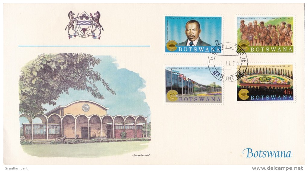 Botswana 1983 Commonwealth Day - History &amp; Heritage Fleetwood FDC - Botswana (1966-...)