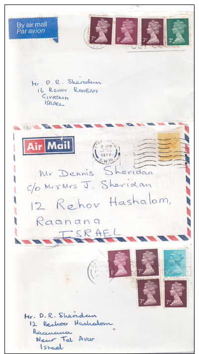 Great Britain - Letters Sent To Israel - Covers & Documents