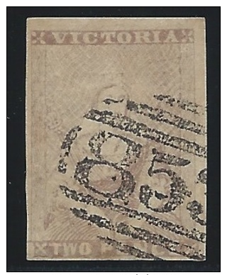 Victoria 1850, 2p Gray Lilac, Scott #6a, Used, Very Fine - Gebruikt