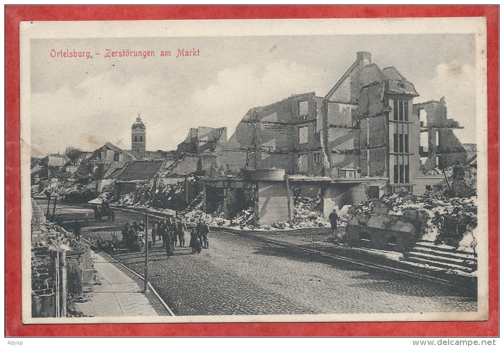 Polska - Polen - Poland - ORTELSBURG - SZCZYTNO - Zerstörung Am Markt  - Feldpost - Ostpreussen