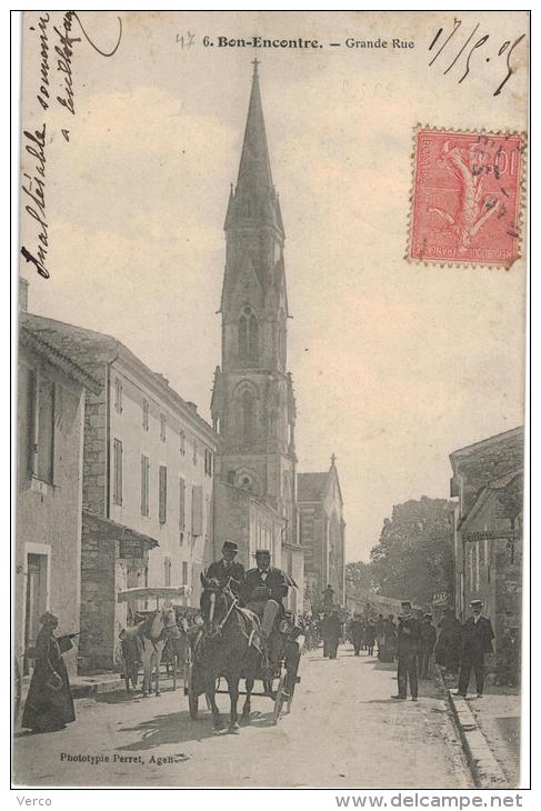 Carte Postale Ancienne De BON ENCONTRE - Autres & Non Classés