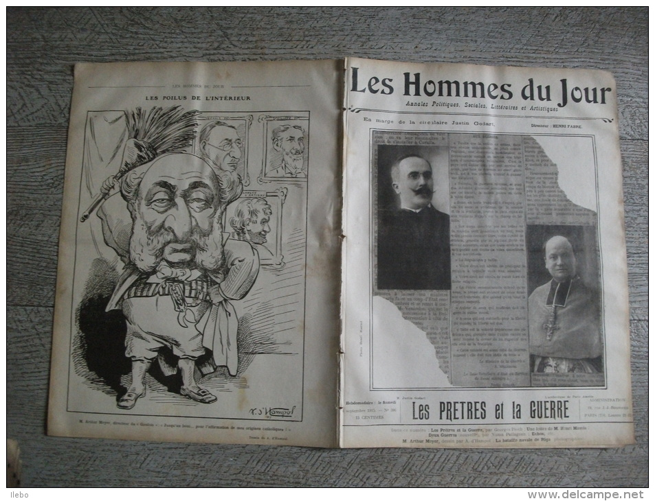 Revue Libertaire Hommes Du Jour 396  Patlagean Russie Godart Massis Meyer Hampol Caricature Ww1 Guerre - Oorlog 1914-18