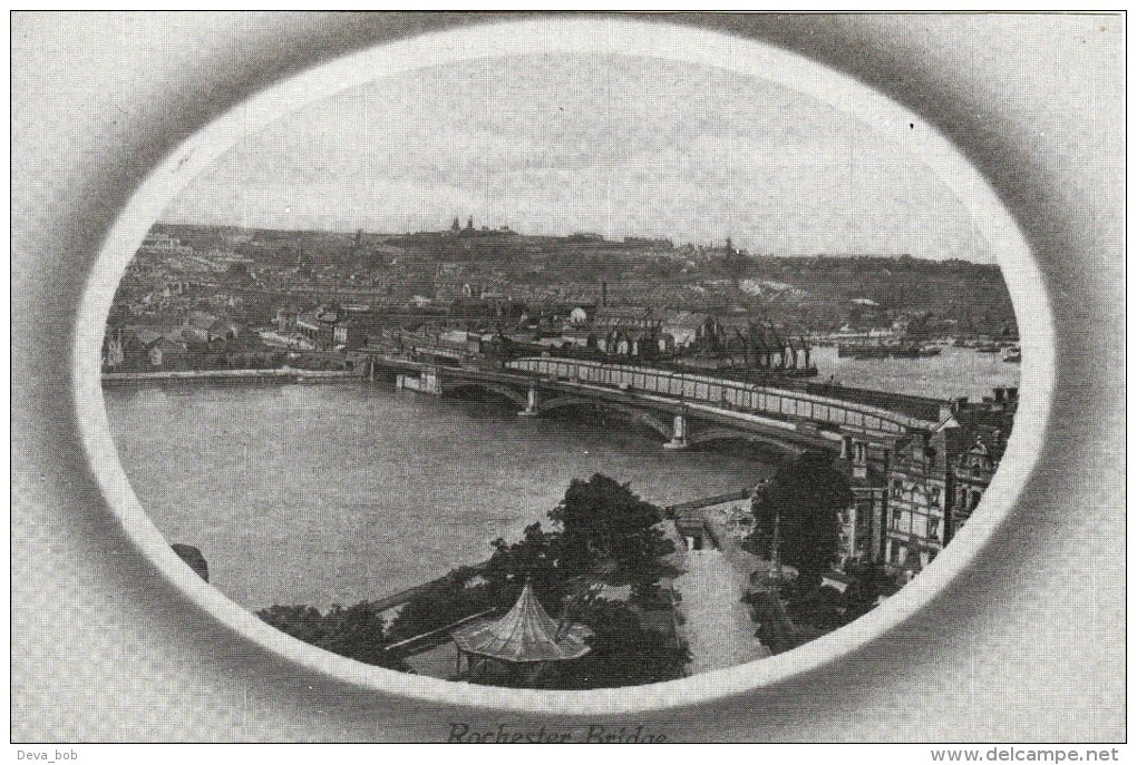 Postcard ROCHESTER Bridge Edwardian Kent River Medway Repro - Rochester