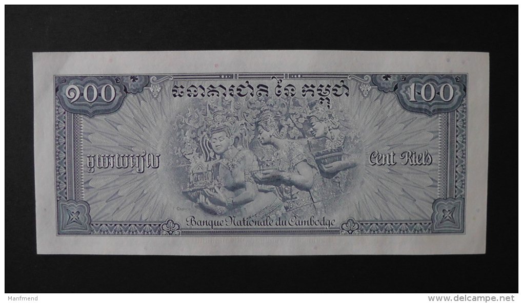 Cambodia - 100 Riels - 1956-72- P 13b - Unc - Look Scan - Cambodia
