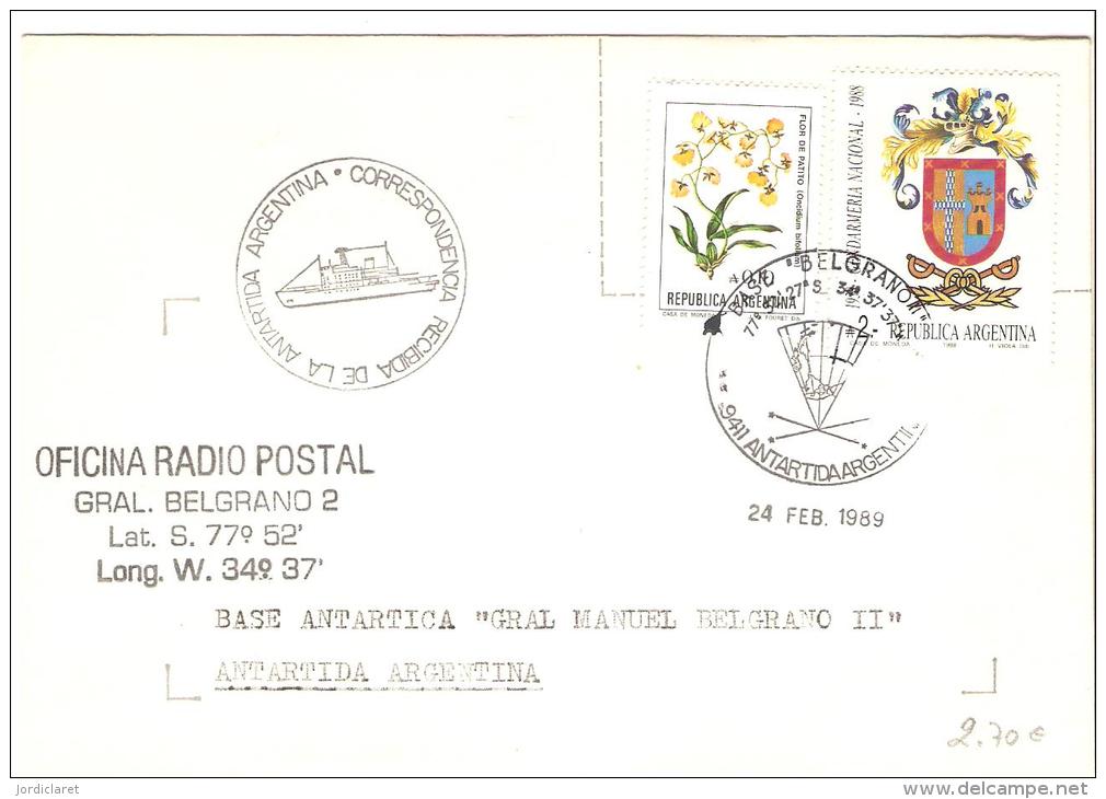 MAT ARGENTINA  1989 - Bases Antarctiques