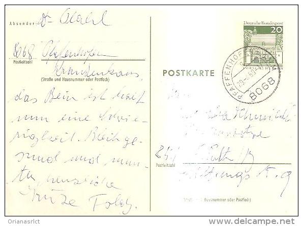 67872) Postkarte Della Germania Con 20d.  29-04-69 - Postkarten - Gebraucht