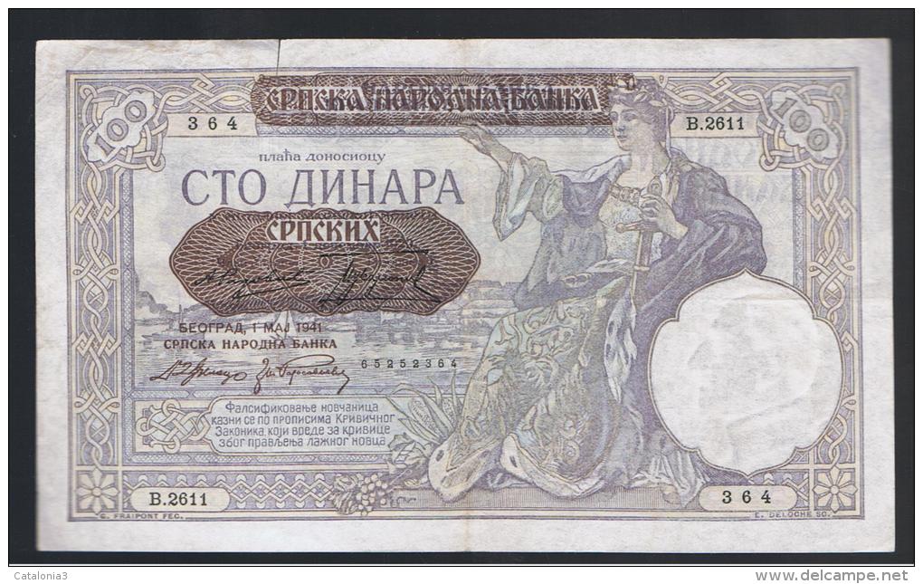 SERBIA - 100 Dinara 1941    P-23 - Serbia