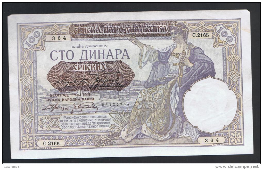 SERBIA - 100 Dinara 1941    P-23 - Serbie