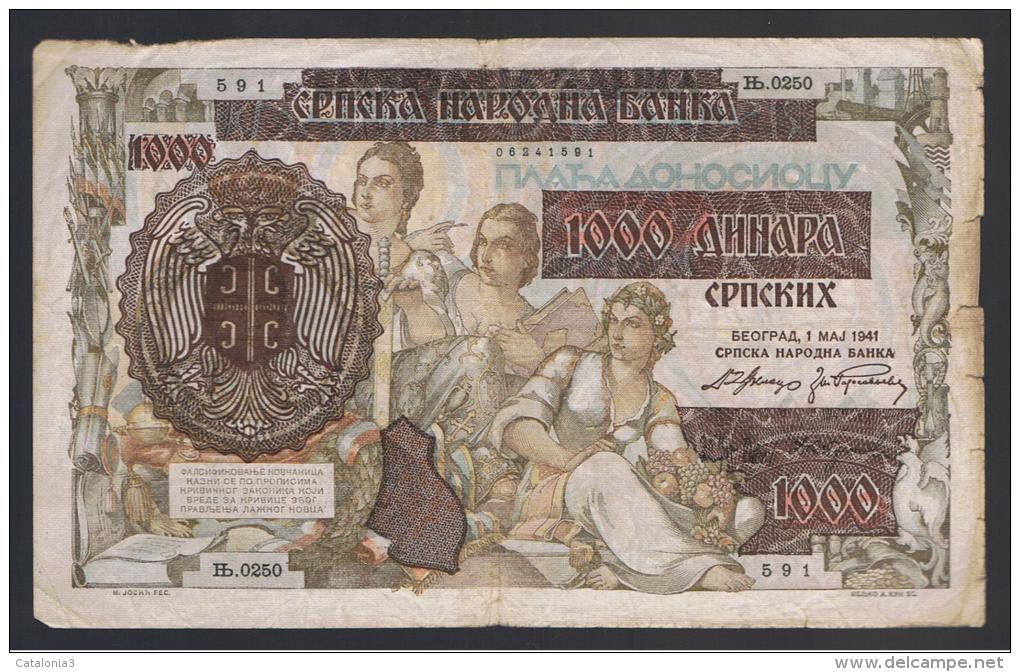 SERBIA - 1000 Dinara 1941    P-24 - Serbia