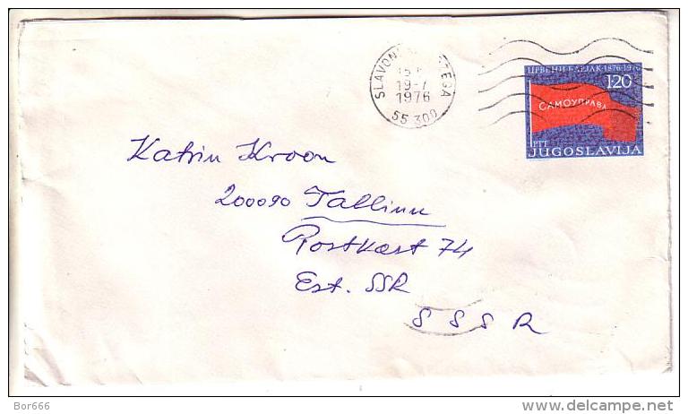 GOOD YUGOSLAVIA Postal Cover Original Stamp To ESTONIA 1976 - Flag - Covers & Documents