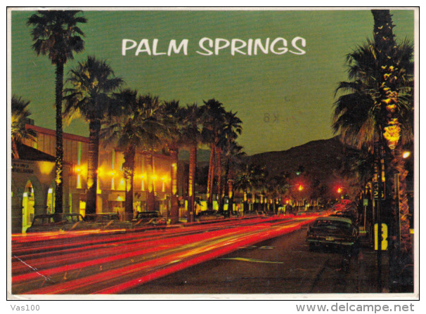 CPA PALM SPRINGS- BOULEVARD BY NIGHT - Palm Springs