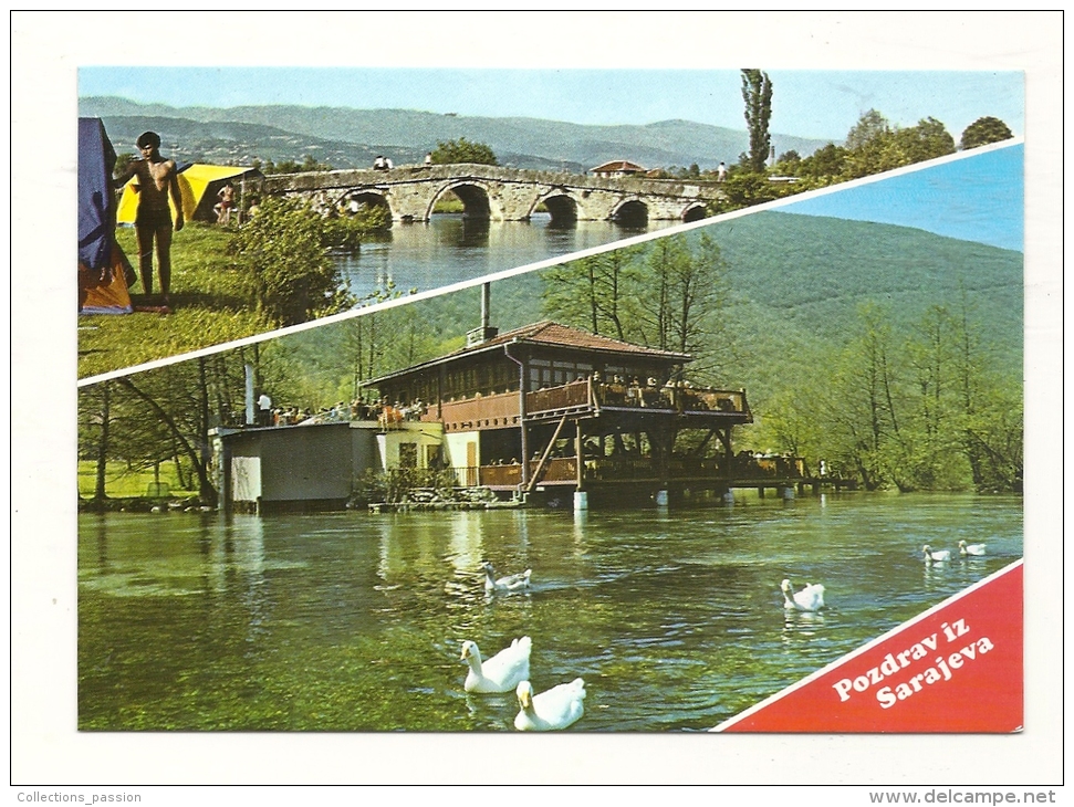 Cp, Bosnie, Sarajevo, Multi-Vues, écrite 1989 - Bosnia And Herzegovina