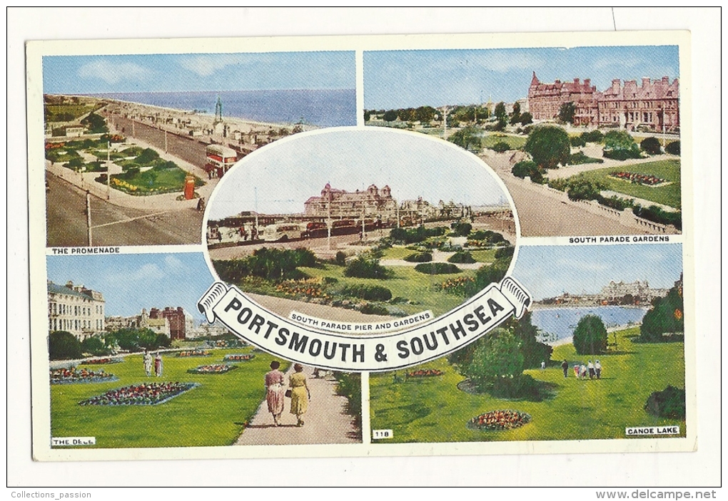 Cp, Angleterre, Portsmouth &amp; Southsea, Multi-Vues - Portsmouth