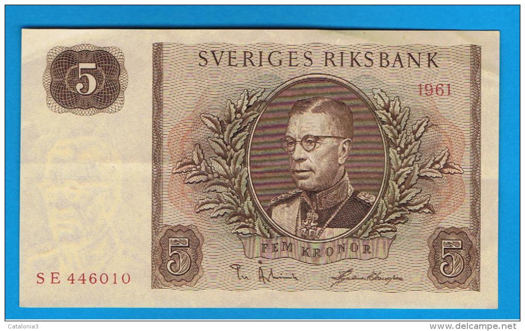 SUECIA - 5 Kronur 1961 Poco Circulado  P-42 - Sweden