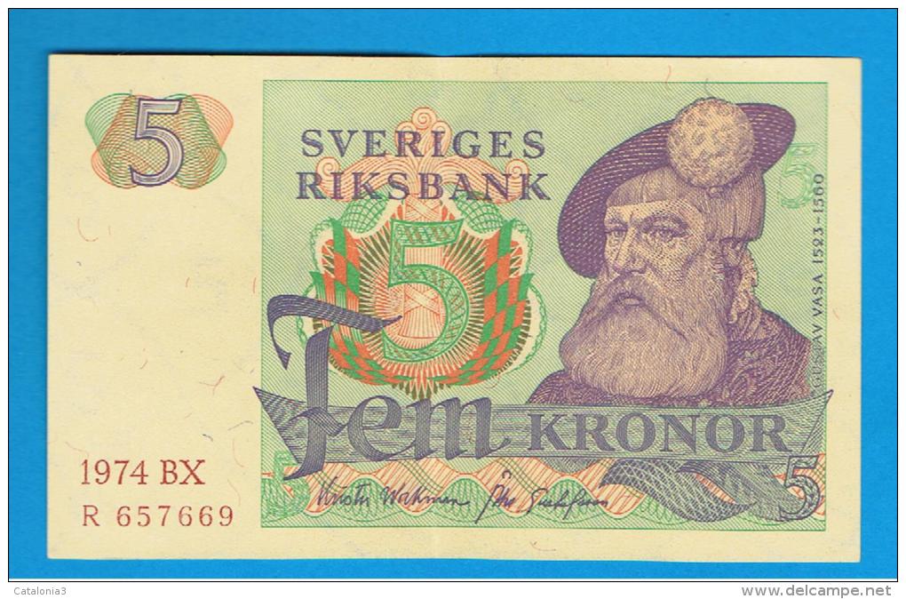 SUECIA - 5 Kronur 1974 SC-  P-51 - Sweden