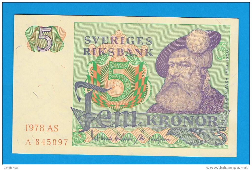 SUECIA - 5 Kronur 1978 SC   P-51 - Suède