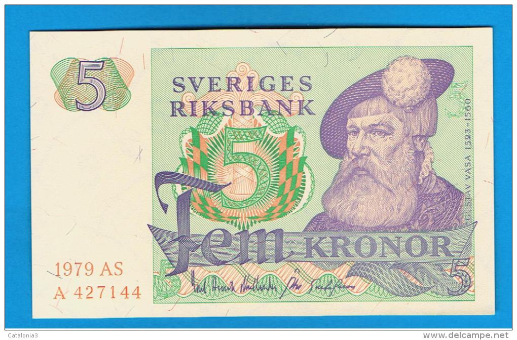 SUECIA - 5 Kronur 1979 SC   P-51 - Suède