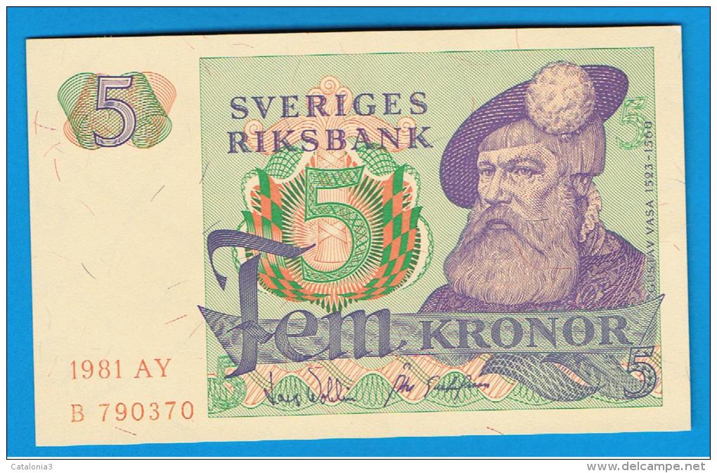 SUECIA - 5 Kronur 1981 SC   P-51 - Sweden