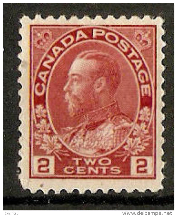 CANADA 1911-22 2c CARMINE SG 203 LIGHTLY MOUNTED MINT Cat £9 - Unused Stamps