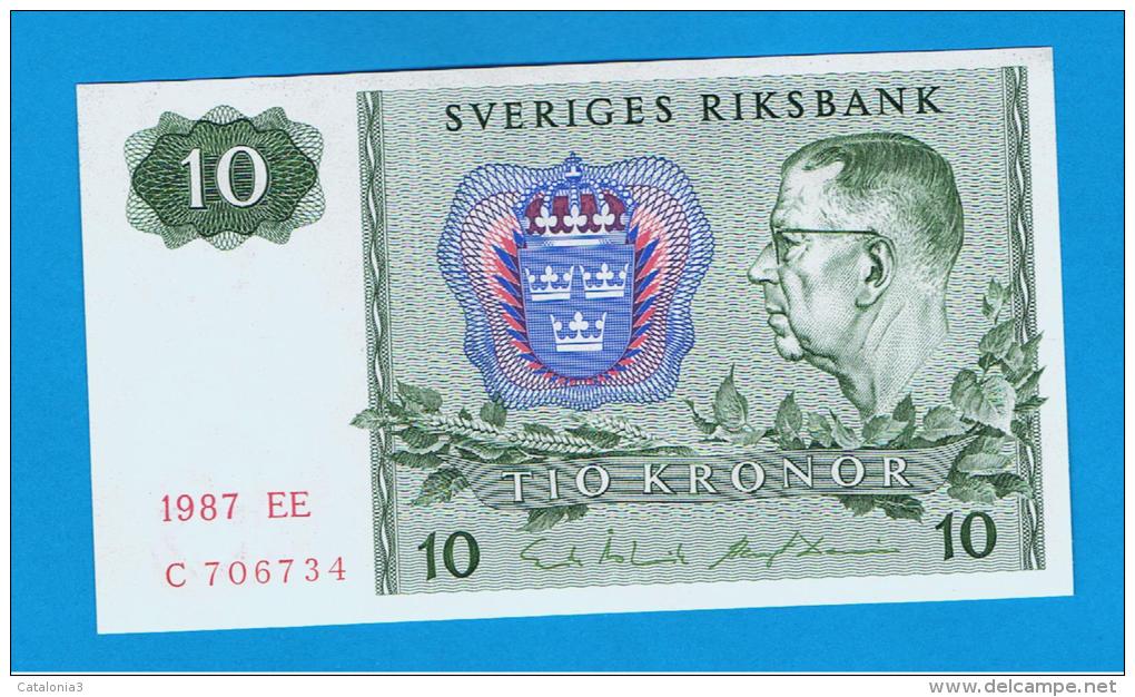 SUECIA - 10 Kronur 1987 SC    P-52 - Svezia