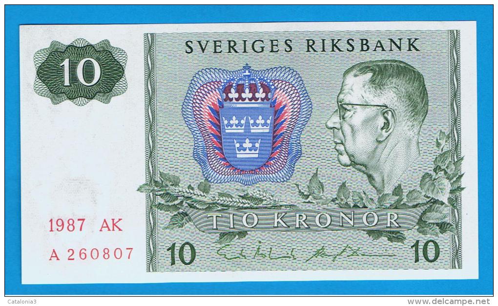 SUECIA - 10 Kronur 1987 SC    P-52 - Sweden