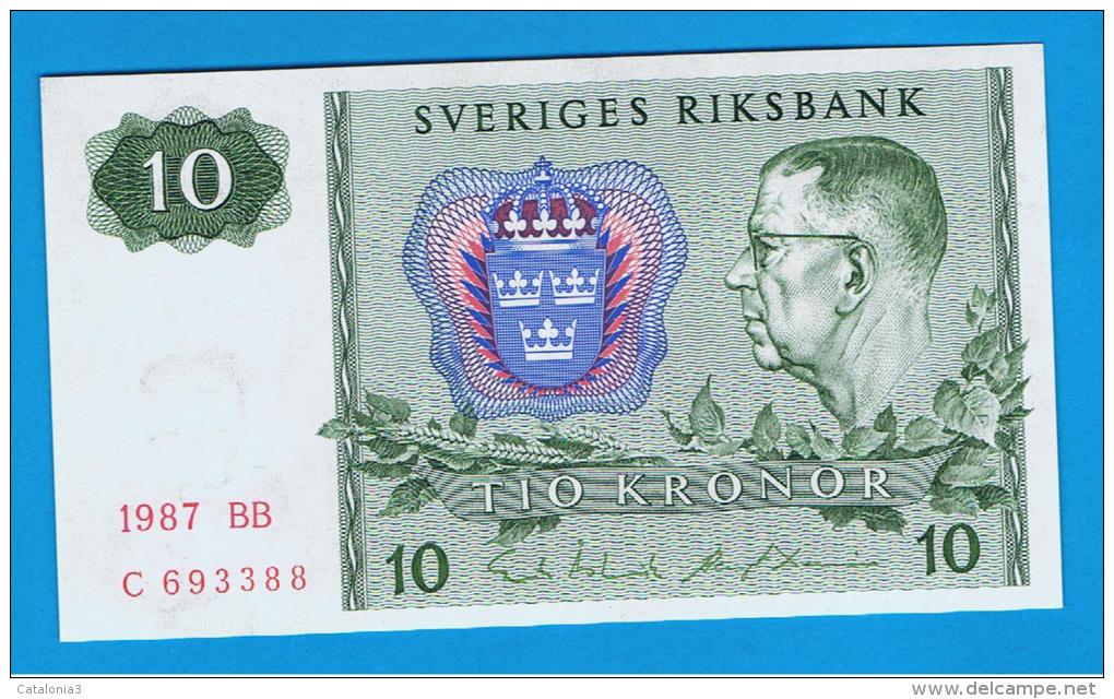 SUECIA - 10 Kronur 1987 SC    P-52 - Sweden