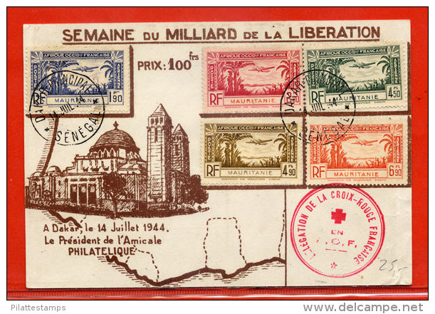 MAURITANIE CARTE POSTALE RECOMMANDEE DU 14/07/1944 DE DAKAR POUR SAN SOUDAN COVER - Storia Postale