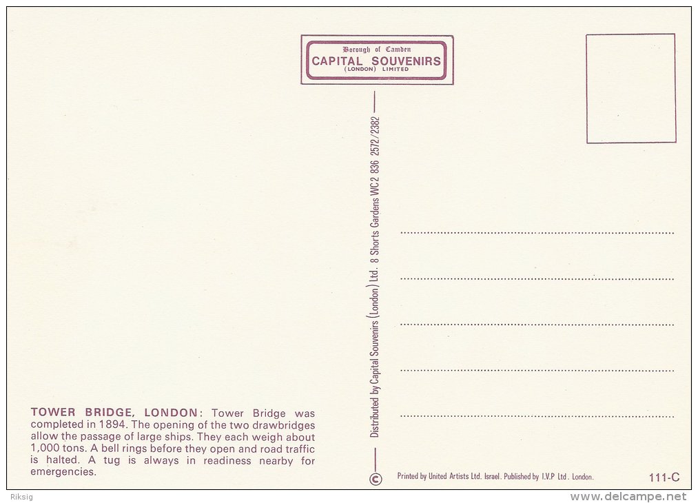 Tugboats & Tower Bridge London    # 02488 - Remorqueurs