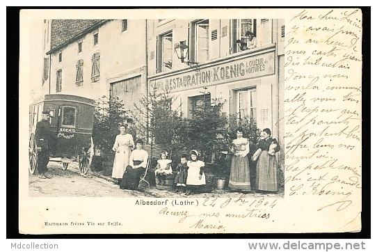57  ALBESTROFF   / Restauration Koenig  1904  /  TRES BELLE CARTE RARE - Albestroff