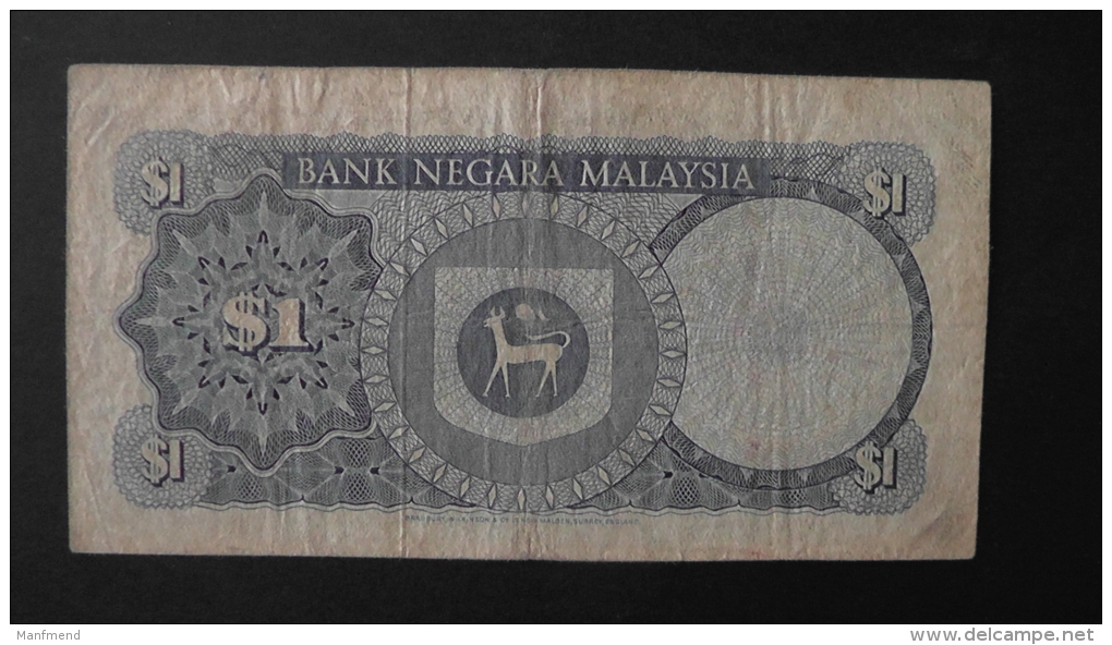 Malaysia - 1 Ringgit- 1967-72- P 1a - F - Look Scan - Malaysia