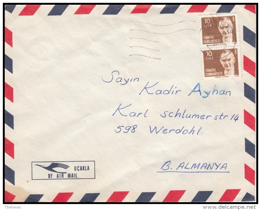 Turkey 1981, Airmail Cover Kadikoy  To Werdohl - Airmail