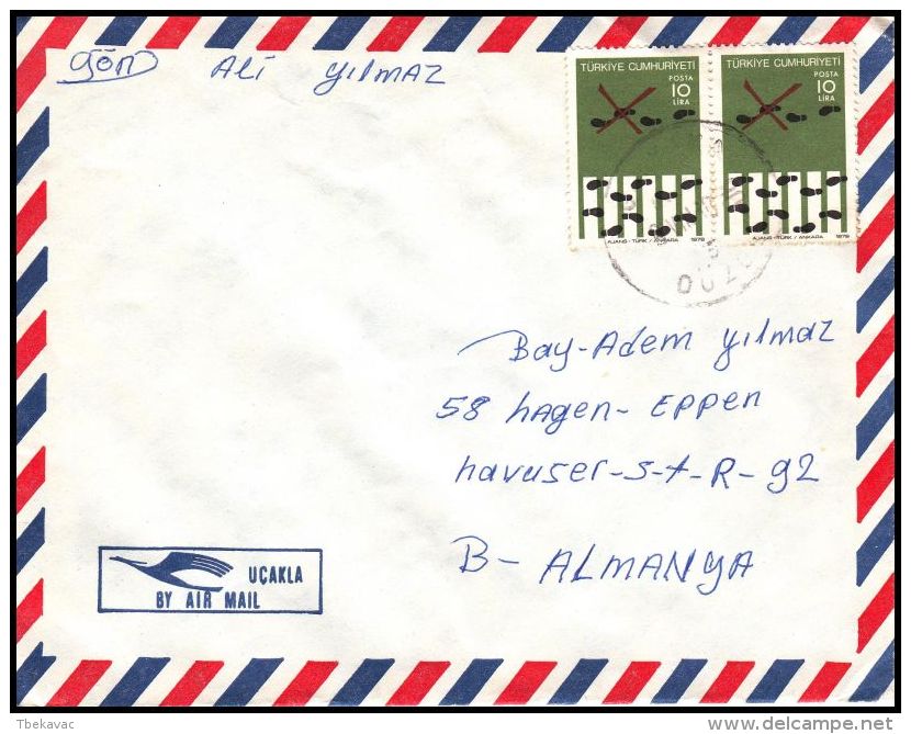 Turkey 1981, Airmail Cover Düzce To Hagen - Airmail