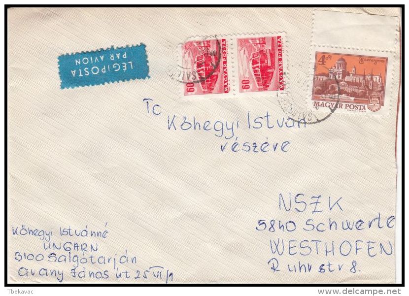 Hungary 1978, Airmail Cover Salogotarjan To Schwerte - Storia Postale