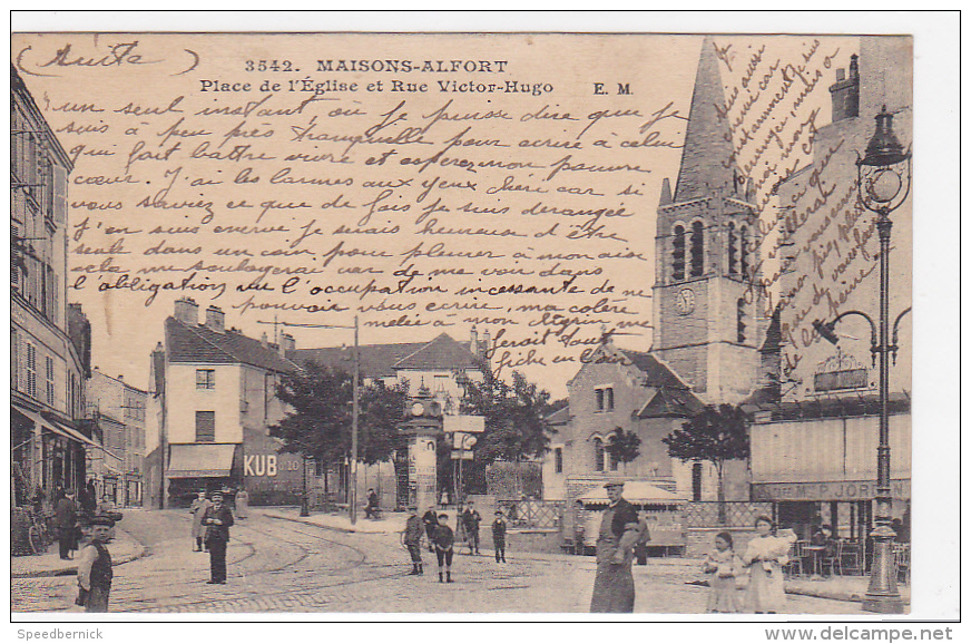 21968 Maisons Alfort Place De L'Eglise Et Rue Victor Hugo 3542 EM - Pissotiere Vespasienne Café Jourd?n Kub - Maisons Alfort