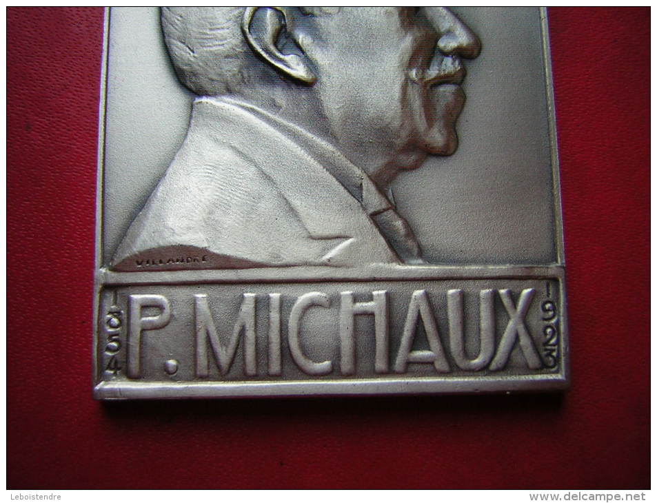 BELLE MEDAILLE EN BRONZE SIGNEE VILLANDRE  F S C F    P  MICHAUX 1854 / 1923  RECONNAISSANCE FEDERALE - Professionals / Firms