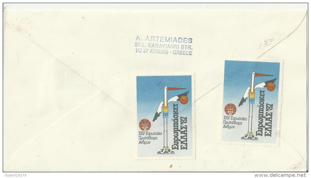 GREECE 1987/1989 – SPECIAL NUMBERED COVER ATHENS POSTCARDS EXHIBITIONS NOV 8,1987 MAILED IN 1989 TO ROCKLAND,MAINE-USA - FDC