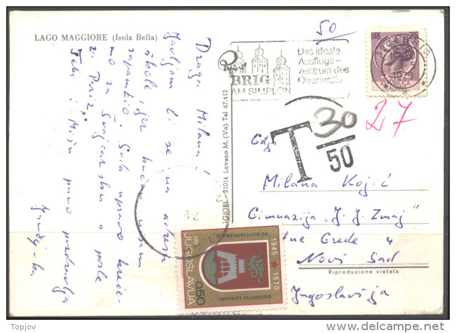 YUGOSLAVIA - JUGOSLAVIA  - SLOVENIA - TAX Commemorativ. Stamp  - **MNH - 1970 - Covers & Documents