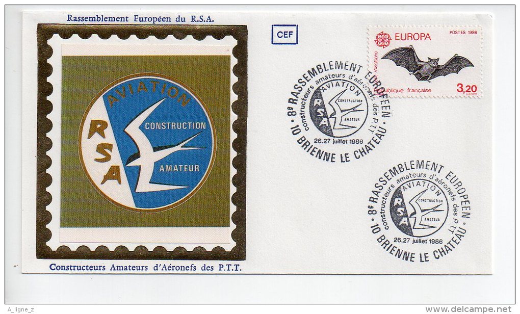 REF A1   : Enveloppe Premier 1er Jour FDC First Day Cover RSA Aviation Construction Amateur Brienne Le Chateau - Ohne Zuordnung